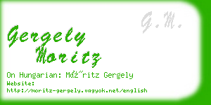 gergely moritz business card